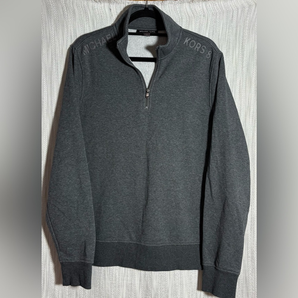 Michael Kors Charcoal Zip-Up Sweater